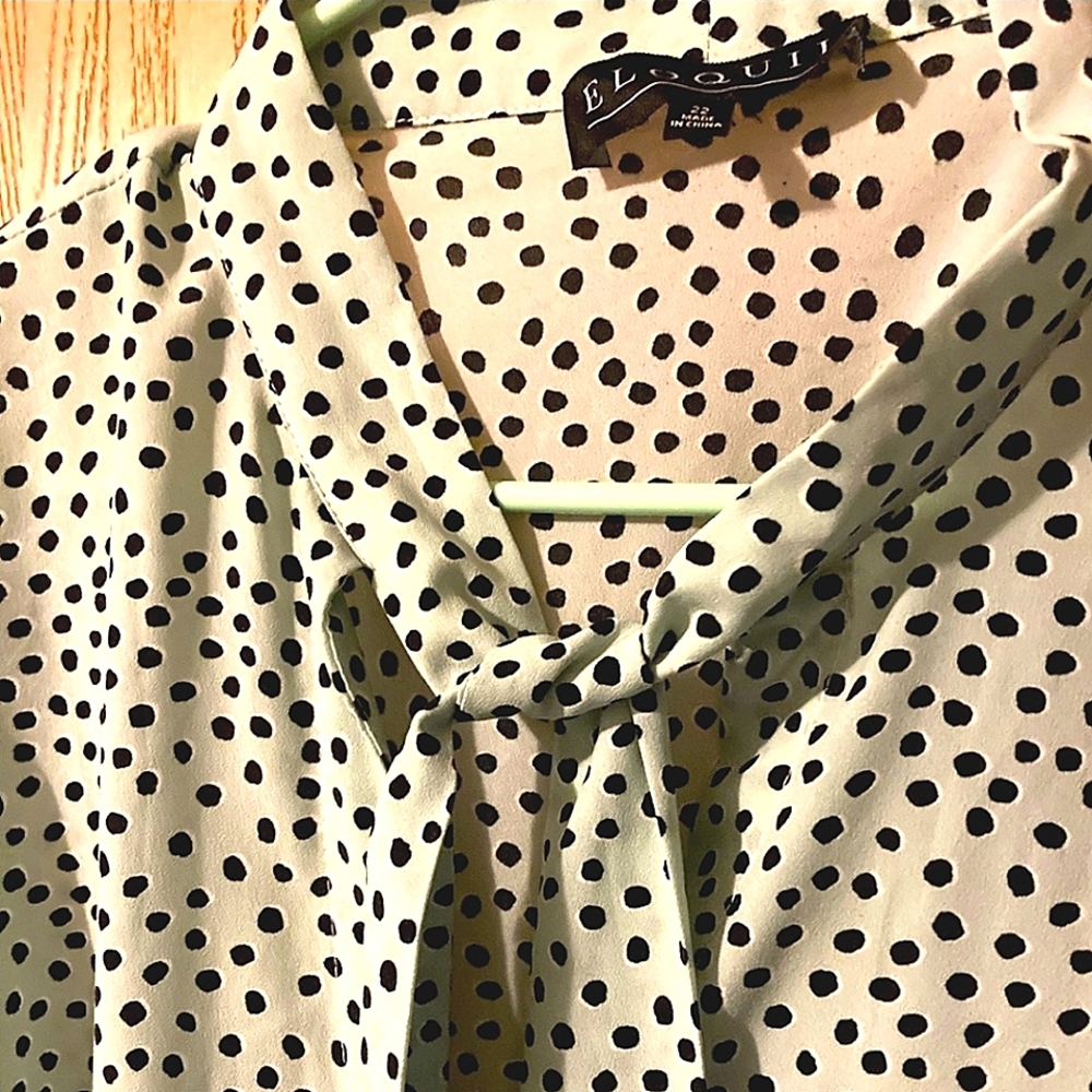 Eloquii Tie Neck Blouse
